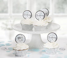 Load image into Gallery viewer, Blue On Your Christening Cupcake Toppers
