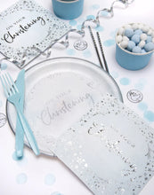 Load image into Gallery viewer, Blue On Your Christening Lunch Napkins 3 ply Foil Stamped
