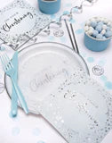 Load image into Gallery viewer, Blue On Your Christening Paper Dinner Plates
