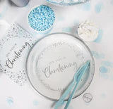 Load image into Gallery viewer, Blue On Your Christening Paper Dinner Plates
