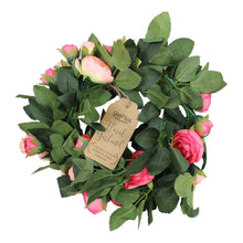 Load image into Gallery viewer, Artificial Pink Rose Foliage Garland Decoration
