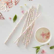 Load image into Gallery viewer, Ginger Ray - Floral Paper Straws - Ditsy Floral
