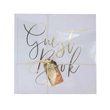 Load image into Gallery viewer, Ginger Ray White and Gold Foiled Wedding Guest Book
