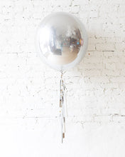 Load image into Gallery viewer, Silver Solid Orbz Foil Balloon, 15&quot; ( 38cm )
