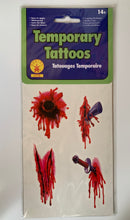 Load image into Gallery viewer, Rubies Temporary Halloween Tattoos, Various Design
