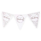 Load image into Gallery viewer, Pink On Your Christening Paper Flag Bunting Foil Stamped - 12ft
