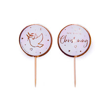 Load image into Gallery viewer, Pink On Your Christening Cupcake Toppers
