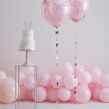 Load image into Gallery viewer, Rose Gold Happy Birthday Balloon Tails
