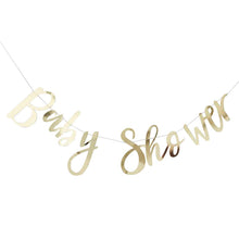 Load image into Gallery viewer, Gold Baby Shower Bunting
