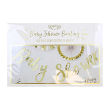 Load image into Gallery viewer, Gold Baby Shower Bunting
