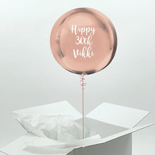 Load image into Gallery viewer, Personalised Orbz Foil Balloon - Rose Gold, Helium Inflated
