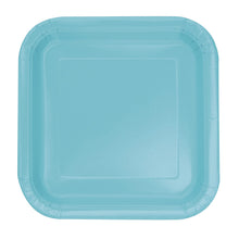 Load image into Gallery viewer, Terrific Teal Solid Square 9&quot; FSC Dinner Plates, 14ct
