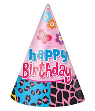 Load image into Gallery viewer, Wild Birthday, Paper Party Hats (8ct)

