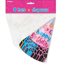 Load image into Gallery viewer, Wild Birthday, Paper Party Hats (8ct)
