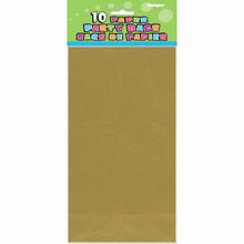Load image into Gallery viewer, Gold Metallic Paper Party Bags, 10ct
