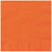 Load image into Gallery viewer, Pumpkin Orange Solid Beverage Napkins, 20ct
