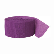 Load image into Gallery viewer, Deep Purple Crepe Streamer, 81 ft
