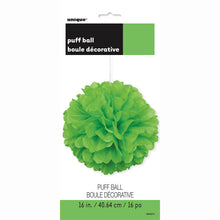 Load image into Gallery viewer, Lime Green 16&quot; Hanging Tissue Pom Pom
