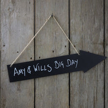 Load image into Gallery viewer, Wooden Chalkboard Arrow Sign

