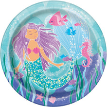 Load image into Gallery viewer, Mermaid Round 9&quot; FSC Dinner Plates, 8ct
