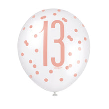Load image into Gallery viewer, 12&quot; Rose Gold &amp; Pearl Latex Balloons 13 - 6ct
