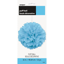 Load image into Gallery viewer, Powder Blue 16&quot; Hanging Tissue Pom Pom
