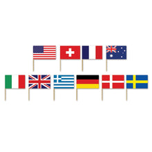 Load image into Gallery viewer, International Flag Food Picks - Pack of 50
