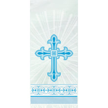 Load image into Gallery viewer, Blue Radiant Cross Cellophane Bags 5&quot;x11&quot;, 20ct
