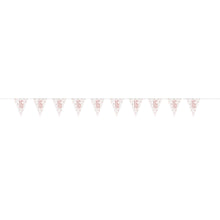 Load image into Gallery viewer, Age &quot;16&quot; Glitz Rose Gold Prismatic Plastic Flag Banner (9ft)
