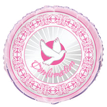 Load image into Gallery viewer, Pink Radiant Cross &quot;Confirmation&quot; Round Foil Balloon 18&quot;, Packaged
