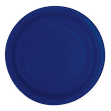 Load image into Gallery viewer, True Navy Blue FSC Round 7&quot; Dessert Plates - 20ct
