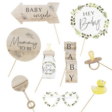 Load image into Gallery viewer, Botanical Baby Shower Photo Booth Props, 10 pack
