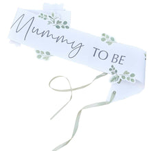 Load image into Gallery viewer, Mummy to Be Botanical Baby Shower Sash
