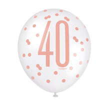 Load image into Gallery viewer, 12&quot; Rose Gold &amp; Pearl Latex Balloons 40 - 6ct
