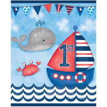 Load image into Gallery viewer, Little Sailor Nautical First Birthday Loot Bags, 8ct
