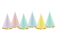 Load image into Gallery viewer, Pastel Yummy Party Hats - 6pcs
