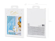Load image into Gallery viewer, Matte Light Blue Shimmer Curtain Backdrop
