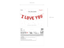 Load image into Gallery viewer, Foil balloon I Love You, 260x40 cm
