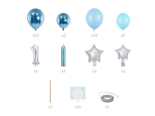 Load image into Gallery viewer, Age 1 Blue Bouquet Of Balloons , 90x140cm
