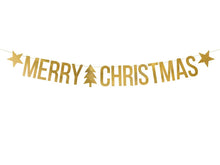 Load image into Gallery viewer, Gold Banner Merry Christmas - 10.5x150cm
