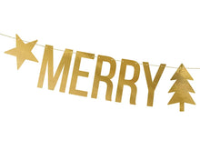 Load image into Gallery viewer, Gold Banner Merry Christmas - 10.5x150cm
