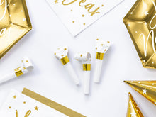 Load image into Gallery viewer, White Gold Star Blowouts
