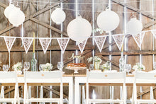 Load image into Gallery viewer, White Paper Lantern With Bulb - 30cm
