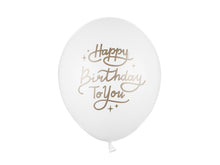 Load image into Gallery viewer, Happy Birthday To You, Pastel Pure White Latex Balloon - 12&quot;
