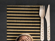 Load image into Gallery viewer, Gold Striped Napkins - 20ct

