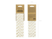 Load image into Gallery viewer, Gold Daisy Paper Straws - 10ct

