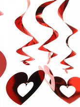 Load image into Gallery viewer, Red Heart Swirl Decorations  60cm- 5 Pack
