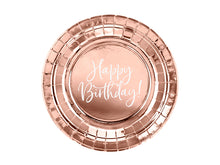 Load image into Gallery viewer, Plates Happy Birthday!, Rose gold, 18cm
