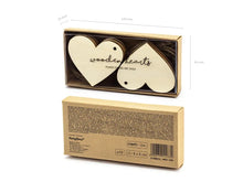 Load image into Gallery viewer, Wooden place cards Hearts, 6x5cm
