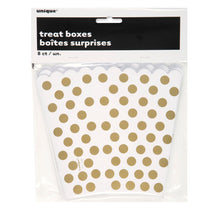 Load image into Gallery viewer, Gold Dots Treat Boxes, 8ct
